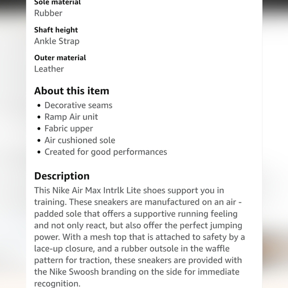 Womens Nike Air Max Intrlk Lite Running Sneakers Size 7.5 Air Padded Sole - Picture 3 of 15